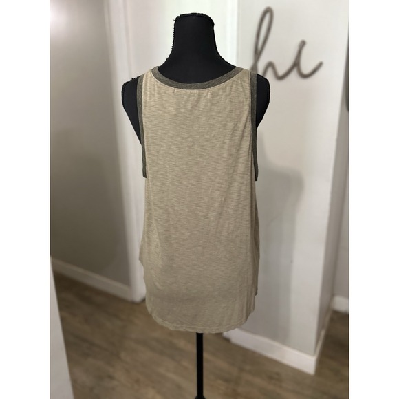 NWT Michael Stars Olive Moss Ringer Tees Swing Tank Size OS One Size - Picture 2 of 7